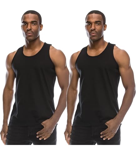JC DISTRO Mens Basic Elong Longline Drop Cut Scallop-Tail Tank Top